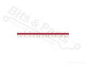 Header pins male 40 pins metal straight red